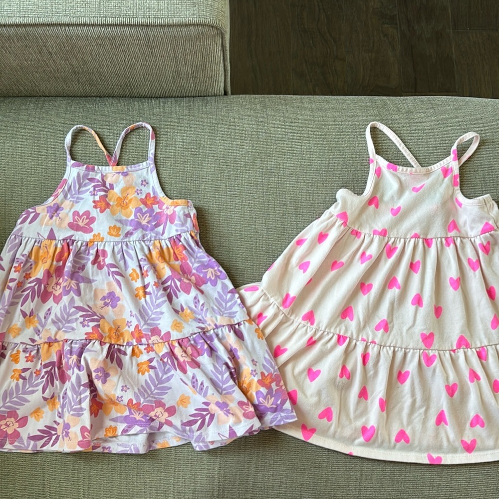 2 Cat & Jack dresses.  Slightly worn. Casual dresses.
